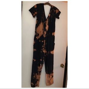 bleach dyed comfy jumpsuit